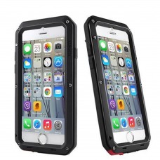 iPhone 6 6s 4.7 - Black Armor Cover Shock Proof Heavy-duty Aluminum Protective Cover Case